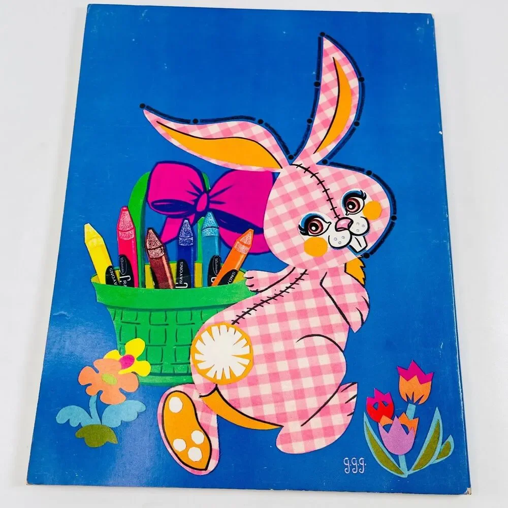 Color Time 1964 Vintage Coloring Book Easter Bunny Whitman 1120 Unused Uncolored